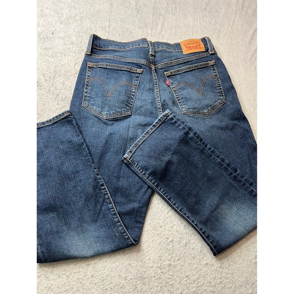 Levi Strauss Wedgie Straight Jeans Women's Size 31 Dark Wash Button Fly